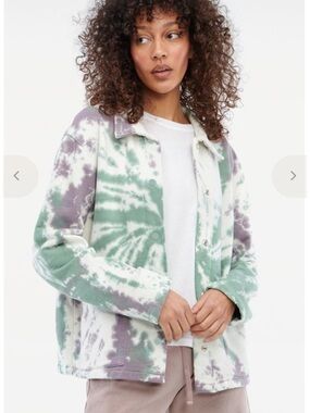 LACAUSA Green & Lavender Tie-Dye Jacket